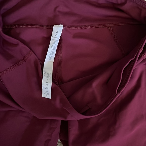 Lululemon Pace Rival Crop *22" in Ruby Wine - Picture 5 of 7